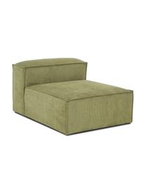 Módulo central de pana sofá Lennon, Tapizado: pana (92% poliéster, 8% p, Estructura: madera de pino maciza, ma, Patas: plástico Las patas están , Pana verde, An 89 x F 119 cm