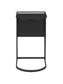 Mesa auxiliar de metal con revistero Grayson, Metal con pintura en polvo, Negro, An 45 x Al 60 cm