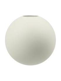 Vase boule fait main Ball, Céramique, Blanc crème, Ø 10 x haut. 10 cm