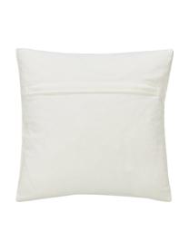 Bestickte Baumwoll-Kissenhülle Vahid mit Hoch-Tief-Struktur, Bezug: 100 % Baumwolle, Beige, Cremeweiß, B 45 x L 45 cm