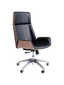 Kancelárska stolička z umelej kože Rouven, Čierna, hnedá, Š 59 x H 64 cm