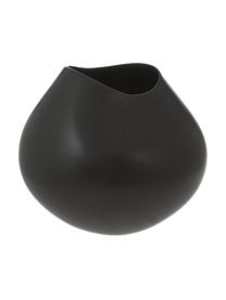 Handgefertigte Vase Opium aus Steingut in Schwarz, Steingut, Schwarz, Ø 29 x H 28 cm