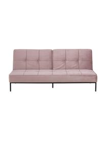 Fluwelen slaapbank Perugia, Bekleding: polyester, Poten: gelakt metaal, Fluweel roze, B 198 x D 95 cm
