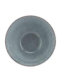 Bols artisanaux Nordic Sea, 4 pièces, Grès cérame, Tons gris et bleus, Ø 17 x haut. 8 cm