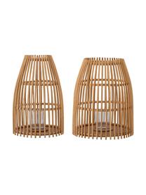 Set 2 portacandele in fibra naturale Cawo, Fibra naturale, Marrone chiaro, Set in varie misure