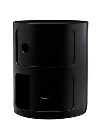Design container Componibili 2 modules in zwart, Kunststof (ABS), gelakt, Greenguard gecertificeerd, Glanzend zwart, Ø 32 x H 40 cm