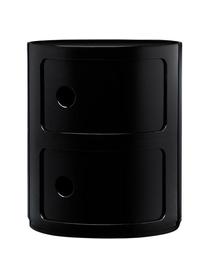 Design Container Componibili 2 Modules in Schwarz, Kunststoff (ABS), lackiert, Greenguard-zertifiziert, Kunststoff Schwarz, hochglanz, Ø 32 x H 40 cm