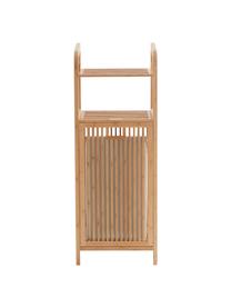 Cesto portabiancheria con ripiano in legno naturale Clever, Legno, Beige, Larg. 40 x Alt. 110 cm