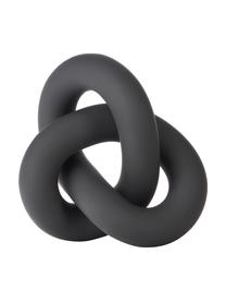 Decoratief object Knot van keramiek in zwart, Keramiek, Mat zwart, B 19 x H 9 cm