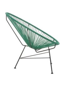 Kreslo s plastovým výpletom Bahia, Lesná zelená, Š 81 x H 73 cm