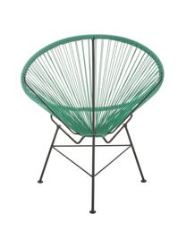 Kreslo s plastovým výpletom Bahia, Lesná zelená, Š 81 x H 73 cm