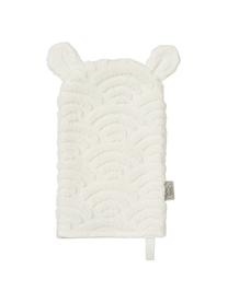 Waschlappen Wave aus Bio-Baumwolle, 100% Biobaumwolle, Gebrochenes Weiß, B 15 x L 22 cm