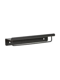 Półka ścienna z metalu z drążkiem Bow, Stal powlekana, Czarny, S 35 x W 7 cm