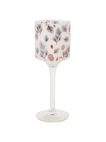 Windlichter-Set Pino, 3-tlg., Glas, bedruckt, lackiert, Weiß, Rot, Schwarz, Set mit verschiedenen Größen
