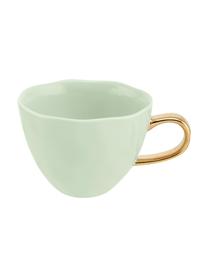 Kopje Good Morning, Keramiek, Mintgroen, goudkleurig, Ø 11 x H 8 cm, 350 ml