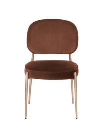 Stolička so zamatovým čalúnením Viggo, Zamatová hnedá, Š 51 x H 54 cm