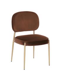 Stolička so zamatovým čalúnením Viggo, Zamatová hnedá, Š 51 x H 54 cm