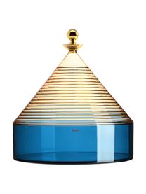 Aufbewahrungsdose Trullo, Griff: Kunststoff, metallisiert, Gelb, Blau, Ø 25 x H 27 cm