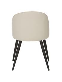 Sedia imbottita in velluto bianco crema Amy 2 pz, Rivestimento: velluto (poliestere) Il r, Gambe: metallo verniciato a polv, Velluto bianco crema, Larg. 51 x Prof. 55 cm