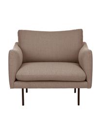 Sillón Fluente, Tapizado: poliéster Alta resistenci, Estructura: madera de pino maciza, Patas: metal, Tejido gris pardo, An 90 x F 90 cm