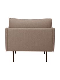 Sillón Fluente, Tapizado: poliéster Alta resistenci, Estructura: madera de pino maciza, Patas: metal, Tejido gris pardo, An 90 x F 90 cm