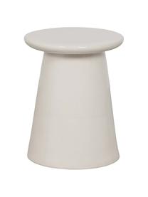 Tavolino fatto a mano in ceramica bianca Button, Ceramica, Bianco, Ø 35 x Alt. 45 cm