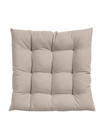 Cojín de asiento de algodón Ava, Funda: 100% algodón, Gris pardo, An 40 x L 40 cm