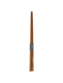 Service de table artisanal en porcelaine Nippon, 2 personnes (6 élém.), Bleu, blanc, bois foncé, Lot de différentes tailles