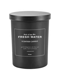 Duftkerze Fresh Water (Frische Luft, Zitrone), Behälter: Glas, Deckel: Kunststoff, Frische Luft, Zitrone, Ø 8 x H 10 cm