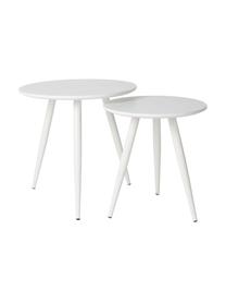 Ensemble de 2 tables d'appoint Daven, Blanc, Lot de différentes tailles