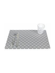 Kunststoff-Tischsets Deco Life, 6er Set, PVC-Kunststoff, Schwarz, Grau, B 30 x L 45 cm