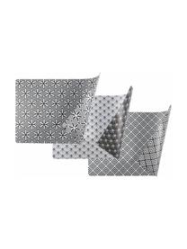 Kunststoff-Tischsets Deco Life, 6er Set, PVC-Kunststoff, Schwarz, Grau, B 30 x L 45 cm