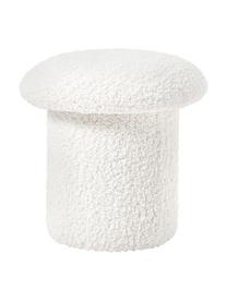 Teddy-Hocker Shroom, Bezug: 100 % Polyester (Teddyfel, Korpus: Mitteldichte Holzfaserpla, Weiß, Ø 45 x H 45 cm