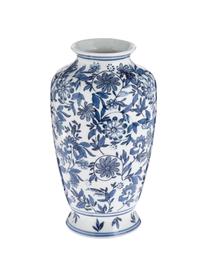 Wazon z porcelany Lin, Porcelana, Niebieski, biały, Ø 16 x W 31 cm