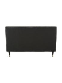Cama tapizada en terciopelo Nova, Estructura: madera de pino maciza, ma, Tapizado: terciopelo de poliéster 3, Patas: madera maciza de caucho l, Terciopelo gris, 160 x 200 cm