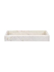 Petit plateau décoratif marbre blanc Venice, Marbre, Blanc, larg. 30 x prof. 15 cm