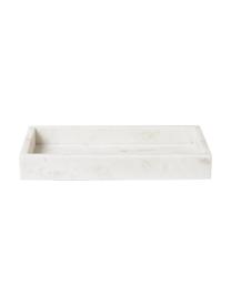 Kleines Deko-Marmor-Tablett Venice in Weiß, Marmor, Weißer Marmor, B 30 x T 15 cm