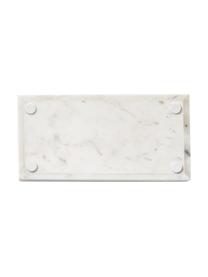 Kleines Deko-Tablett Venice aus Marmor, Marmor, Weiß, marmoriert, B 30 x T 15 cm