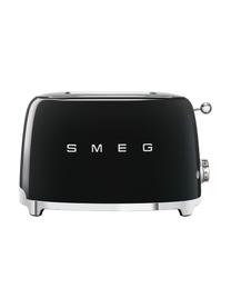 Kompakt Toaster 50's Style, Edelstahl, lackiert, Schwarz, glänzend, B 31 x H 20 cm