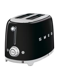 Kompakt Toaster 50's Style, Edelstahl, lackiert, Schwarz, glänzend, B 31 x H 20 cm