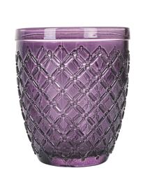 Waterglazen Castle, set van 6, Glas, Lila tinten, oranjetinten, B 8 x H 10 cm, 275 ml