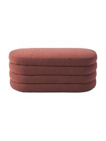 Ławka tapicerowana bouclé Alto, Tapicerka: bouclé (100% poliester) D, Stelaż: lite drewno sosnowe, skle, Brązowy bouclé, S 110 x W 47 cm