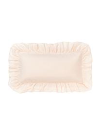 Poszewka na poduszkę z bawełny z falbanką Louane, Odcienie brzoskwiniowego, S 40 x D 80 cm