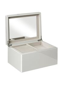 Schmuckbox Taylor mit Spiegel, Unterseite: Samt zur Schonung der Möb, Grau, B 26 x H 13 cm