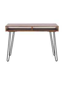 Psací stůl z masivního dřeva a kovu Tova, Mangové dřevo, Š 110 cm, H 60 cm