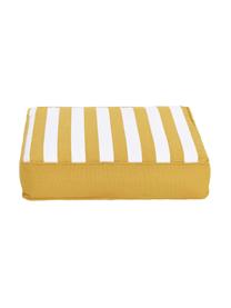 Hohes Sitzkissen Timon, gestreift, Bezug: 100% Baumwolle, Gelb, Weiß, B 40 x L 40 cm