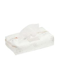 Estuche toallitas Dandelion, 100% algodón ecológico, Crema y beige estampado, An 25 x F 17 cm