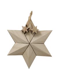 Weihnachtsbaumanhänger-Set Carmea, 3-tlg., Paulownia-Holz, Hellbraun, Set mit verschiedenen Größen