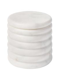 Boîte de rangement en marbre Orta, Marbre, Blanc, marbré, Ø 10 x haut. 10 cm