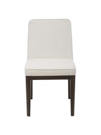 Čalouněná židle Koga, Krémově bílá tkaná látka, Š 47 cm, V 86 cm